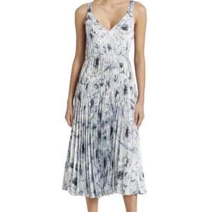 Vince Pleated Floral Slip Dress | Ethereal Midi | Size S (Fits like M)